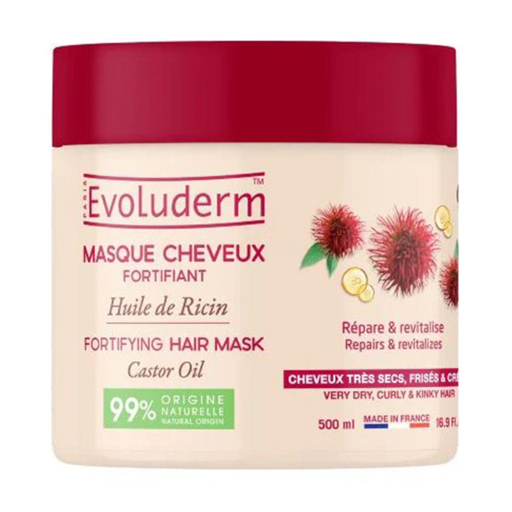 Маска для волосся Evoluderm Fortifiant Hair Mask з рициновою олією, 500 мл