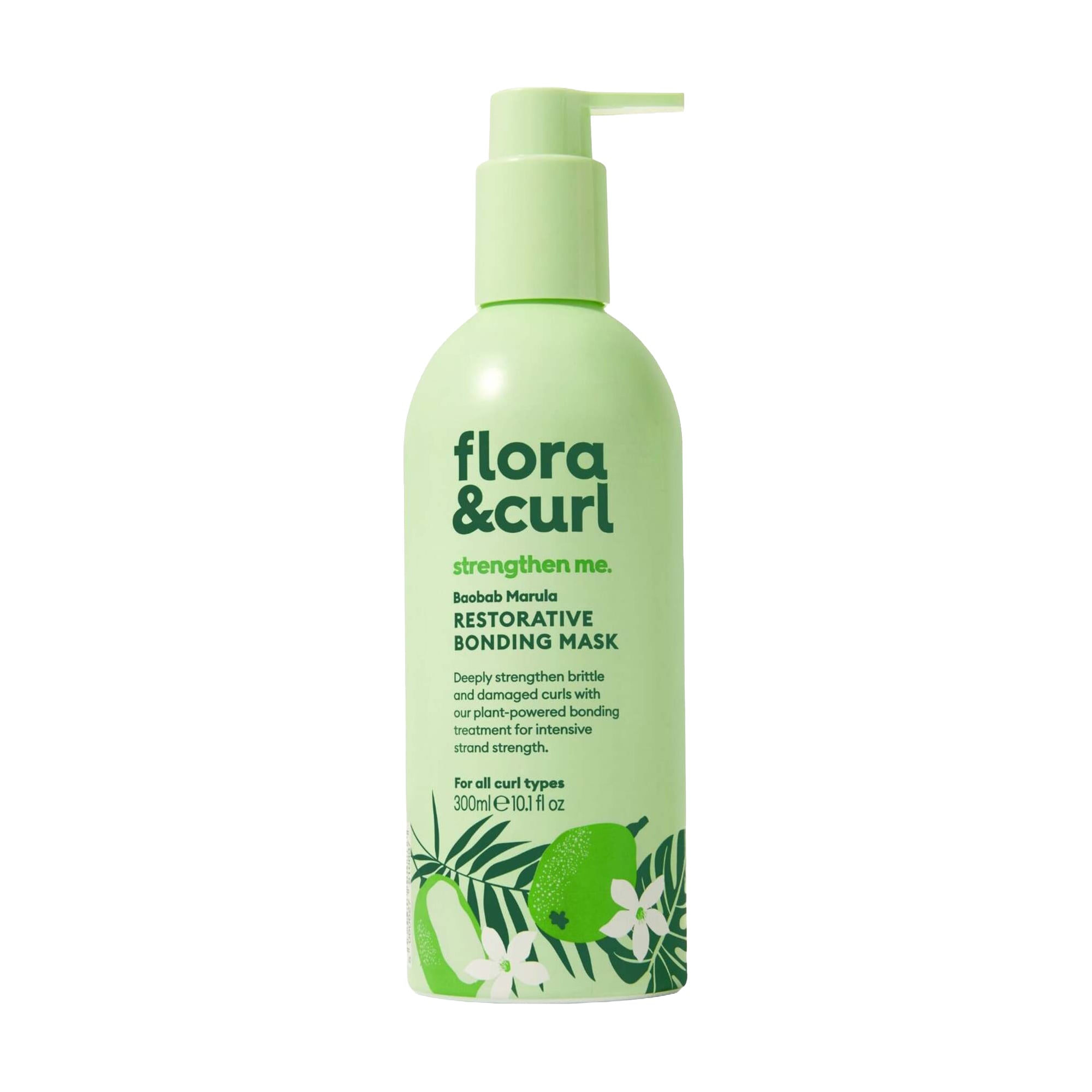 Відновлювальна маска для волосся Flora &amp; Curl Strengthen Me Baobab Marula Restorative Bonding Mask, 300 мл